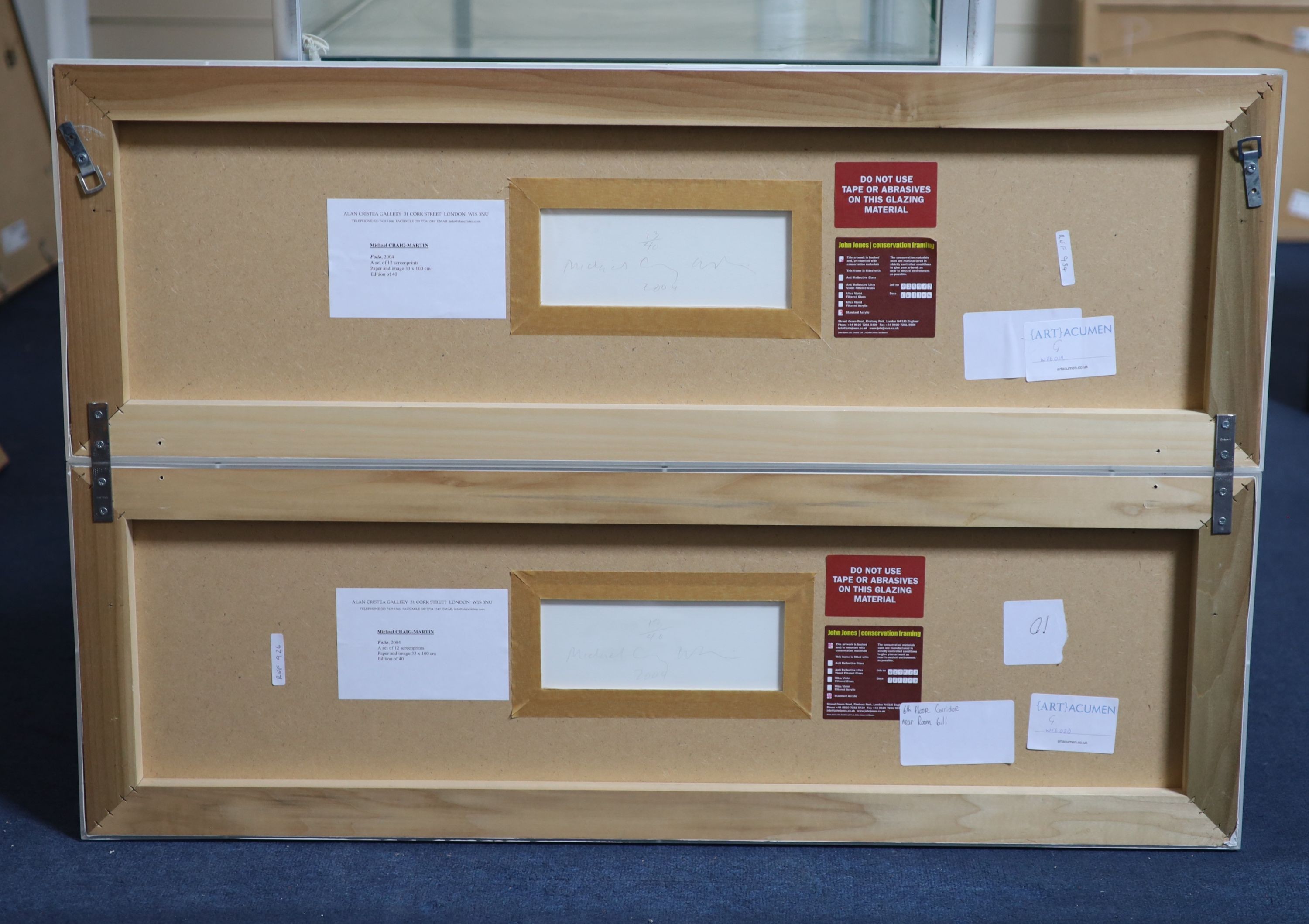 Michael Craig-Martin (Irish, 1941-), Folio, 2004, Set of 12 screenprints, 33 x 100cm.